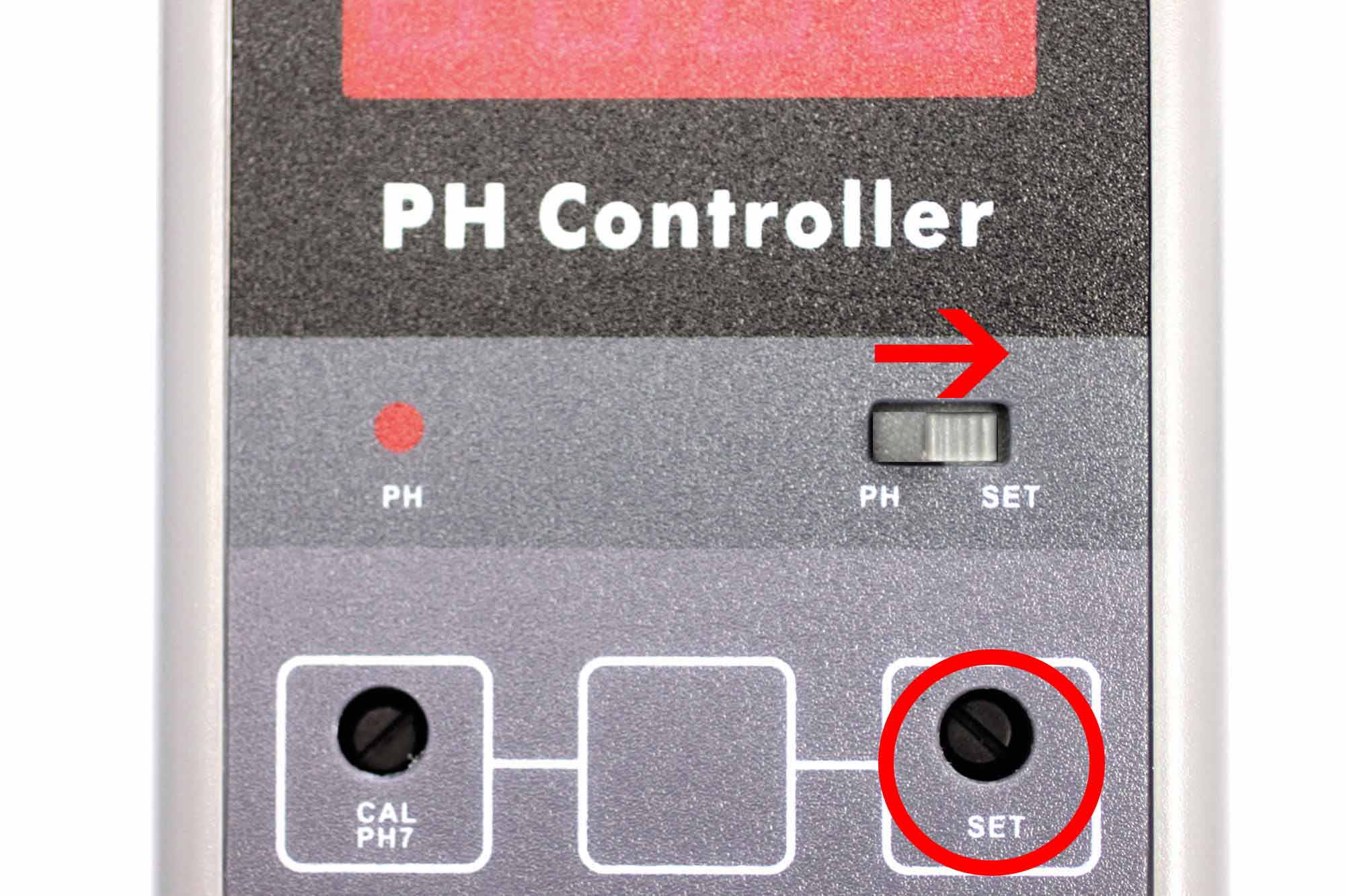 Impostazione del livello di pH sul controller